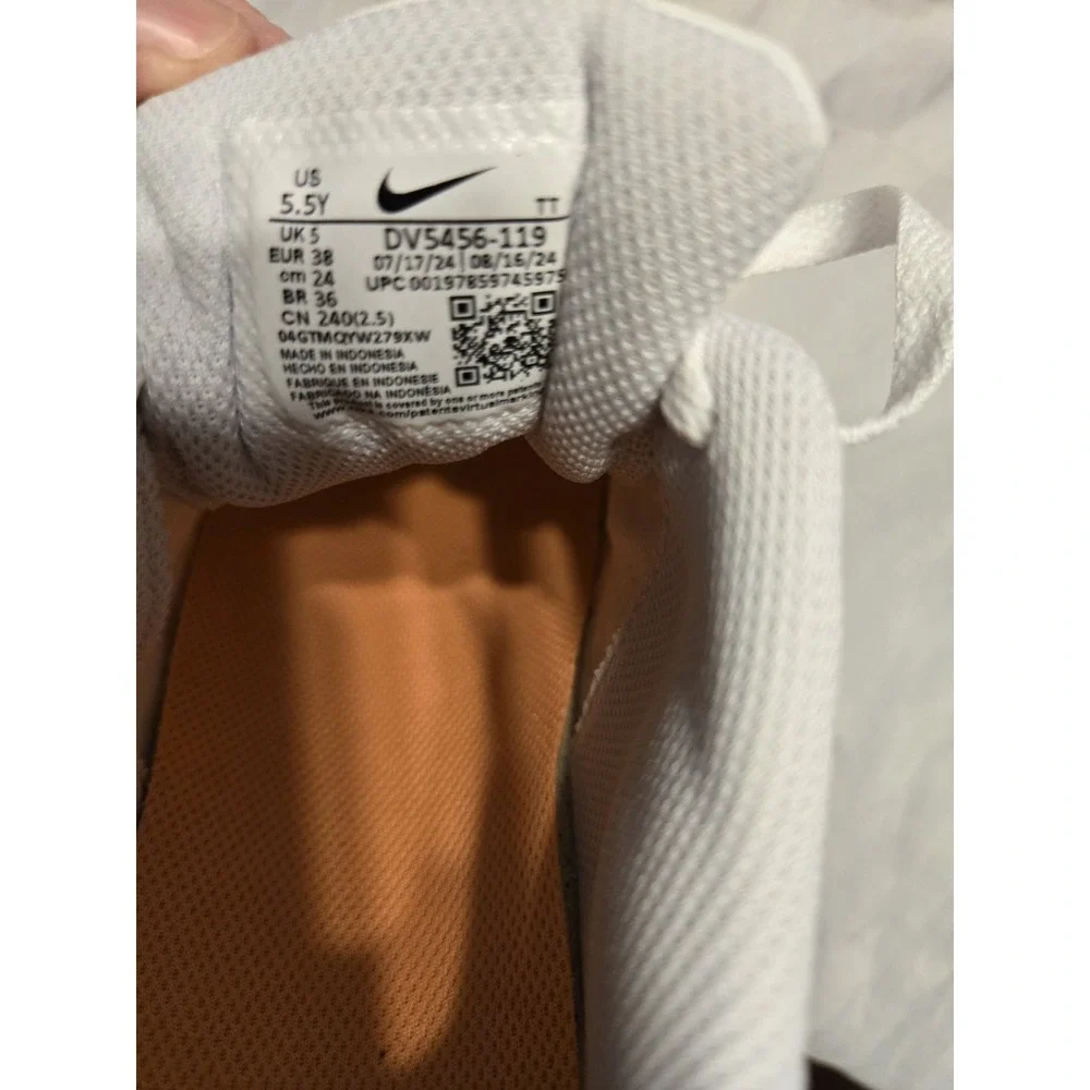 Nike Court Borough Low Recraft 5.5Y Orange/White‎ Sneakers Shoes NEW Hot Colors!